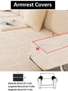 1入組彈性加厚沙發墊套現代簡約全包沙發套防塵&耐用四季座位覆蓋 - 米色 - 查看 14