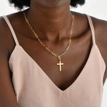 Collar cruzado minimalista y versátil de moda para mujeres