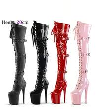 Women's Overknee Boots With Belt Buckle Party Pole Dance High Heels