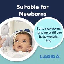 LADIDA Soft Light Blue Bouncer – Soothing Music And Gentle Vibration, Soft Padded Material, 3-Point Adjustable Seat - Baby Blue - View 6