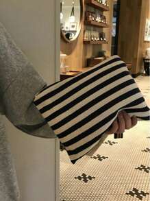 Women's Casual Striped Clutch Handbag