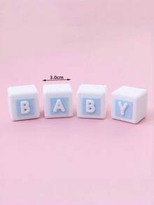 1pc Cute Teddy Bear Cake Topper Decoration, Cartoon Baby Wooden Horse Cake Decoration For Baby Birthday