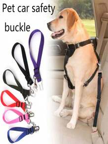 1 Cinturón de seguridad para mascotas, Cinturón de seguridad retráctil fijo para perros y gatos, Suministros para mascotas, Hebilla del cinturón de seguridad para mascotas, Tracción de poste, Arnés retráctil para gatos y perros, Accesorios para collares de perro, Suministros para mascotas para exteriores