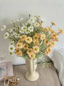 1 قطعة من زهور الكوزموس الصناعية للمس الحقيقي - ديكور منزلي فاخر وبوهيمي بطول 17 بوصة ، زنابق اصطناعية لتنسيق طاولة القهوة ، ديكور منزلي مثالي ، ترتيب زهري لا يتلاشى ، هدية ديكورية مميزة