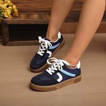 Zapatillas deportivas casuales, de patinaje, antideslizantes y resistentes, con diseño de pastor alemán, de la mejor de primavera/verano 2025, tallas extra grandes del 36 al 42 para mujeres - Azul - Ver 5