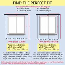 格子圖案1片現代幾何樣式窗簾適用於和活 - 彩色 - 查看 6