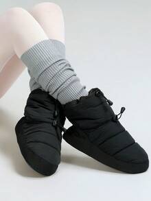 Daydance Women Ballet Shoes Warm Up Booties Winter Dance Boots Plush Dance Shoes Warm Ballet Shoes Training Shoes