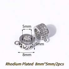 2 stuks 18K verguld messing metalen inleg zirkonia scharnierende hanger enhancer borgsluitingen DIY sieraden maken accessoires