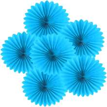 6 Stücke 30 cm 3D Wanddekoration und hängende Papierblumen, künstliche Sonnenblumen, geeignet für Hochzeiten, Geburtstage, Babypartys, Fotoboxen, Hochzeitsbogen Kunst, hängende Dekorationen, Dekoranhänger, Feiertags Dekorationen (Himmelblau)