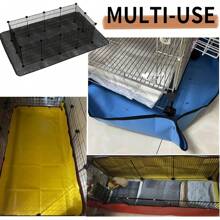 Waterproof Playpen Rabbits And Small Animals, 59x39 Inches, Reusable Guinea  Cage Liner, Black