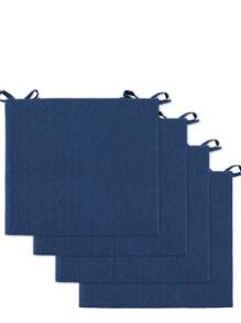Outdoor Chair Cushions For Patio Furniture - Square Corner Patio Cushions For Outdoor Furniture 4 Packs - Waterproof Indoor Chair Cushions For Dinning Chairs, 18.5" X 16" X 3" Office Chair Seat Cushion