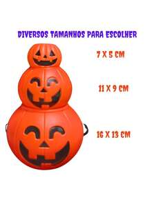 Balde Abobora Halloween Cesta para Doces Decoração Halloween Dia das Bruxas Lembrancinha - Cesto - 11x9cm - Visão 5