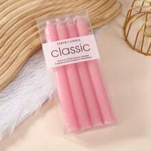 25cm(Approx.10in) / 20cm(Approx.8in) Minimalist Vertical Stripe Candles, Red/White/Blue/Green/Purple/Gray/Yellow/Orange/Pink/Black/Rose Red, Colored Candles, 8 Hours Burning Time/Pc, Geometric Striped Design, Suitable For Home Decor, Wedding, Gifts, Parties, Unscented Candles, Romantic Decorations, All Season - Multicolor - View 21