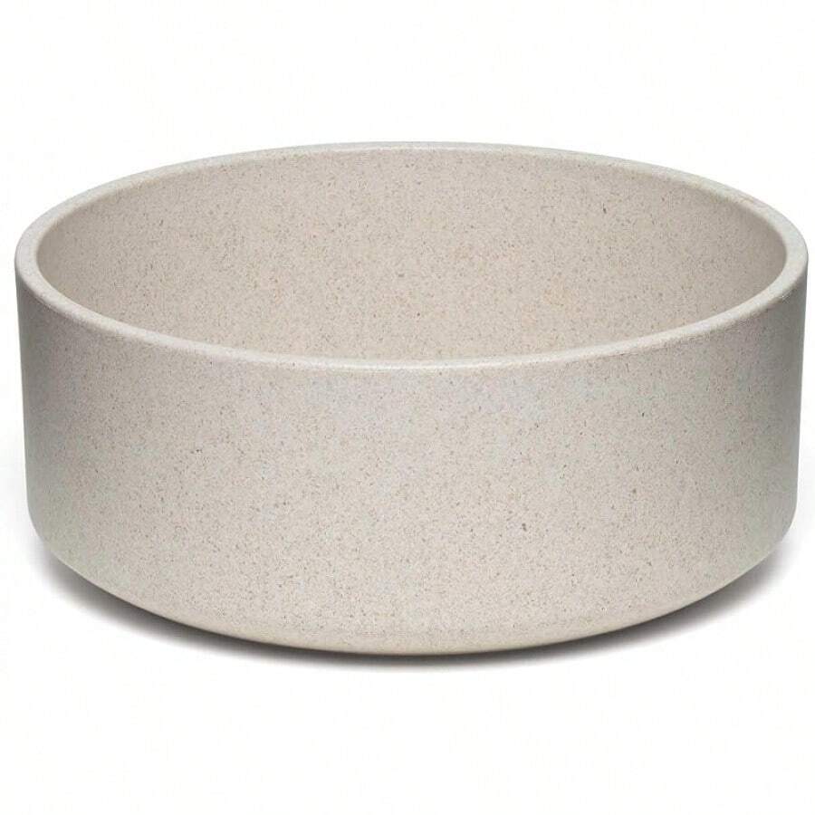 -Friendly Bamboo Pet Bowl Set - Food & Water Dishes For Dogs & Cats - Dishwasher Safe, Non-Tip Design - Medium Size (Coffee-Brown) - Yến mạch màu be - Xem 1