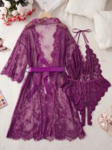 加大码蕾丝性感内衣紧身衣，理想的睡衣套装