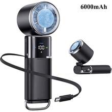 SULVGO 这款超便携半导体散热风扇内置延长线和6000mAh大容量电池，可随时为手机充电；手持式高速风扇，拥有100种风速模式，11000RPM高速气流，配备可折叠颈带，适合居家、旅行和学校使用，也是送给男友、女友和好朋友的理想礼物。 - 彩色 - 查看 13