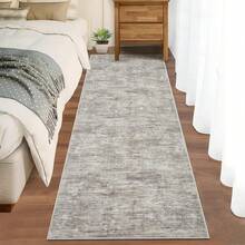 Washable Area Rugs, Modern Abstract Plain Texture Living Room Carpet, Contemporary Non-Slip Accent Floor Mat For Bedroom Dining Room - 灰褐色 - 查看 6