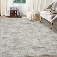 Washable Area Rugs, Modern Abstract Plain Texture Living Room Carpet, Contemporary Non-Slip Accent Floor Mat For Bedroom Dining Room - 灰褐色 - 查看 3