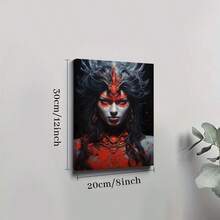 1pc Framed Canvas Poster, Goddess Of Demons, Blood-Red Decor, Fantasy Art Style Wall Art Canvas Paintings, Ideal Gift For Bedroom Living Room Corridor, Wall Art, Wall Decor, Winter Decor, Room Decoration, 2D Flat Print, Not 3D - Nhiều màu - Xem 7