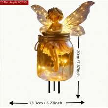 2D Flat, 1 Pc Bohemian Crystal Fairy Garden Fence Decor, Classic Romantic Fairy Garden Decor, Fairytale Vibe, Fairy Garden Accessory, 2D Flat, No Electricity, No Lighting
