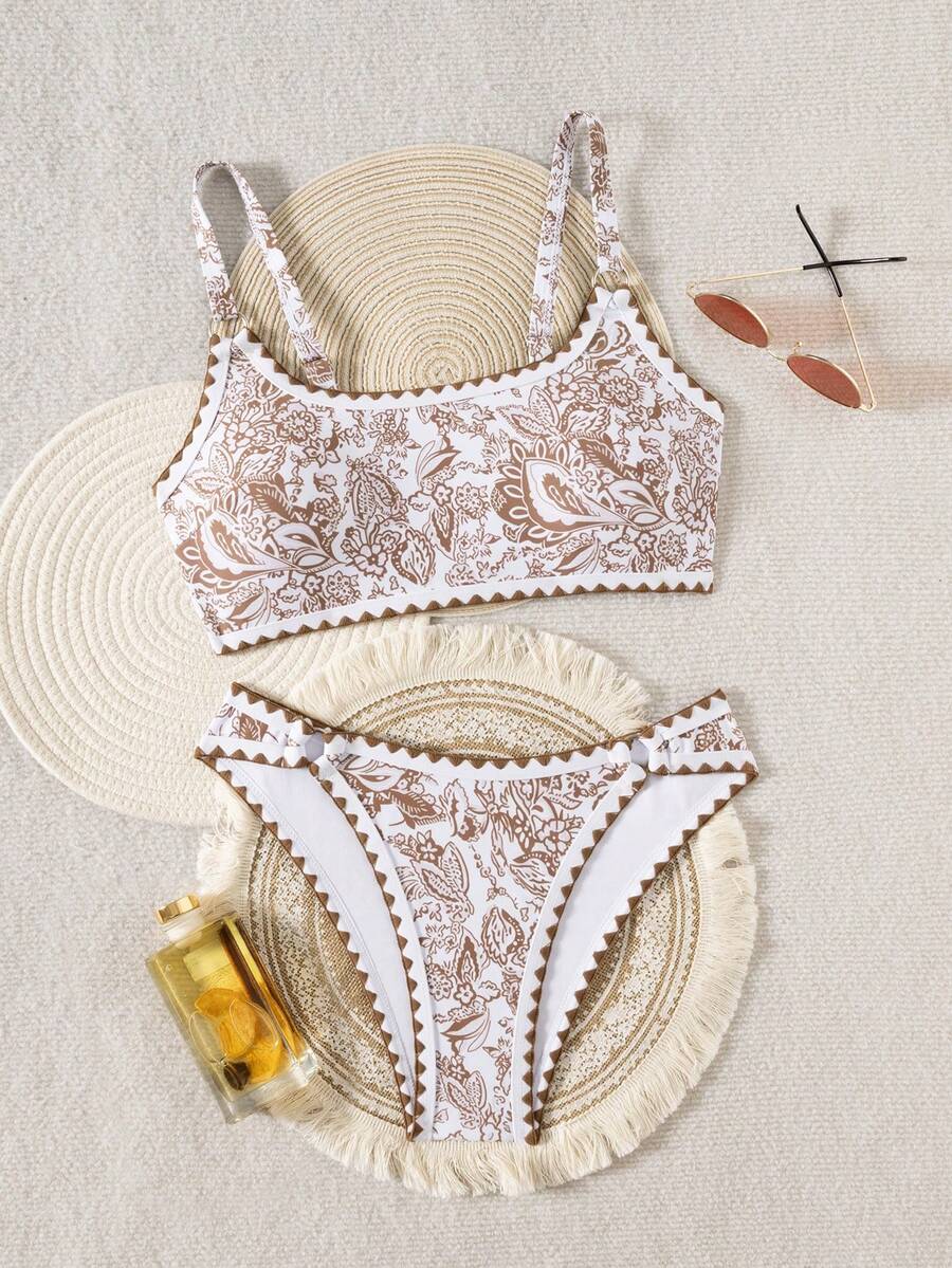 Women Sexy Bikini Swimsuit, Summer Leisure Beach Two-Piece Set