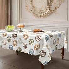 1pc New French-Style Minimalist Round Tablecloth, Luxurious High-End, Highly Practical, Suitable For Holiday Gatherings, Restaurants, Home Kitchens, Fits Rectangular And Round Dining Tables