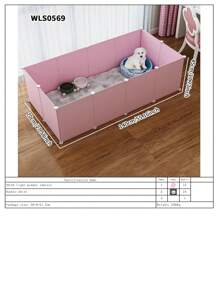 Small Cat Fence, Foldable Guinea Pig/Rabbit Cage, Indoor Removable Balcony Half Enclosed Pet Fence, Space Saving