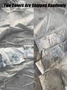 شنطه سفر اغراض سفر لوازم السفر اغراض السفر اشياء للسفر4 قطعة/مجموعة أرنب وردي مقيم في فندق، مجموعة أربعة قطع كبيرة واسعة للاستخدام مرة واحدة، مجموعة أربعة قطع ذات لون أبيض سادة، أغطية وسادات سرير للاستخدام مرة واحدة بدون غسيل، ضروريات سفر نظيفة وصحية، أغطية سرير ولحاف (نمط طباعة عشوائي)