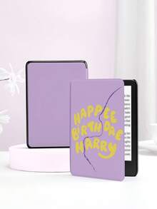 1 件生日快乐字母图案保护套适用于 Kindle NK 11/Kindle Basic/Kindle Paperwhite 5、Kindle 2024，自动唤醒/睡眠，轻薄便捷，浪漫礼物 - 紫色 - 查看 4