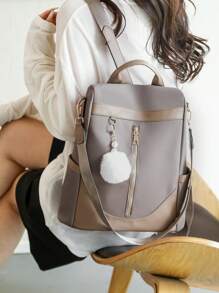 Fashionable And Women's Student Backpack, Latest Style, Exquisite And Sweet, Simple And Casual, Personalized, Large Capacity, Travel, Commuting, Office Work, Multi-Purpose, Shoulder Bag, Can Be Worn Cross-Body