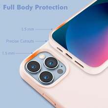 泡泡糖般保护！丝滑液体保护壳 – 超大摄像头孔 & 柔软回弹技术，兼容 ，防水防震防摔防刮花 - 粉色 - 查看 2