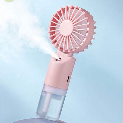 Mini Handheld Misting Fan, Portable Electric Fan, 2-Speed Adjustable, Desk Fan For Summer, Humidifying & Cooling, Suitable For Indoor/Outdoor Camping, Student Rechargeable Fan