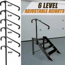 Step Stool Foldable, Step Ladder 2, 3, 4 Step Folding, RV Steps With Height Adjustable Handrail And Non Slip Feets, Hot Tub Steps For Home, Travel Trailer, Camper, Mobile Home, Spa, And Porch - 3 Step - View 11