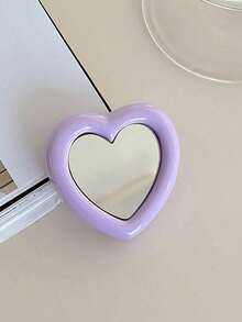 1 Stück einfarbiger Acrylspiegel Herzform Handy Griff Expandierbarer Tablet Tischständer kompatibel mit iPhone, Android Handy, Geschenk für Geburtstag, Familie, Freunde Drück-Zieh Handygriff, Handyhalterung, Handyzubehör kompatibel mit iPhone, Android Handy, Geschenk für Geburtstag, Familie, Freunde