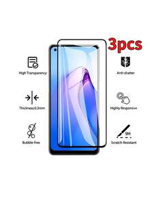 3 Packs Of Realme HD Clarity Anti-Scratch Tempered Glass Screen Protectors, Full Coverage, Bubble Free. Anti-Scratch, Shatterproof, Tempered Glass Screen Protector. Suitable For Friends/Family/Girlfriend. Gift For Birthday, Family, Friends Phone Screen Protector, Phone Accessories - Clear - View 8