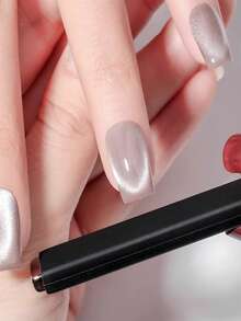 1 件猫眼指甲磁铁，大号强力指甲磁铁，黑色硅胶保护矩形指甲磁铁工具，适用于猫眼凝胶抛光美甲、美甲用品、美甲工具、美甲工具、返校、指甲、按压指甲的美甲工具、修甲修脚工具