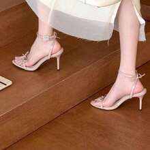 Women Heeled Sandals - Pink - View 3