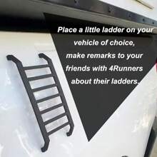 Widdle Wadder Ladder, A Little Ladder Magnet For Car That Can Be Installed On Multiple Surfaces, Suitable For Cars,  Refrigerators,  Dishwashers,  Rack And More Black