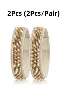 2 piezas Correas invisibles para cordones de zapatos, banda elástica ajustable para tacones altos y planos, sujeción para talón de zapato, negro - Multicolor - Ver 17