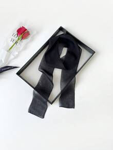 1pc Women Elegant Solid Color Lightweight Chiffon Scarf, Soft Lady Neck Accessory, Versatile For Head, Shoulder, Beach, Hair Decoration, An Ideal Choice To Accessorize You For Dress - Multicolor - View 21
