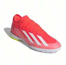 Adidas 足球鞋男 X CRAZYFAST LEAGUE TF碎釘低筒運動鞋 - 紅色 - 查看 8