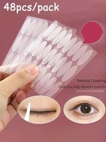 48/96片隐形双眼皮贴，自粘纤维眼贴，不含酒精，适用于单眼皮、下垂、不均匀的单眼皮，瞬间改变眼睑，效果持久