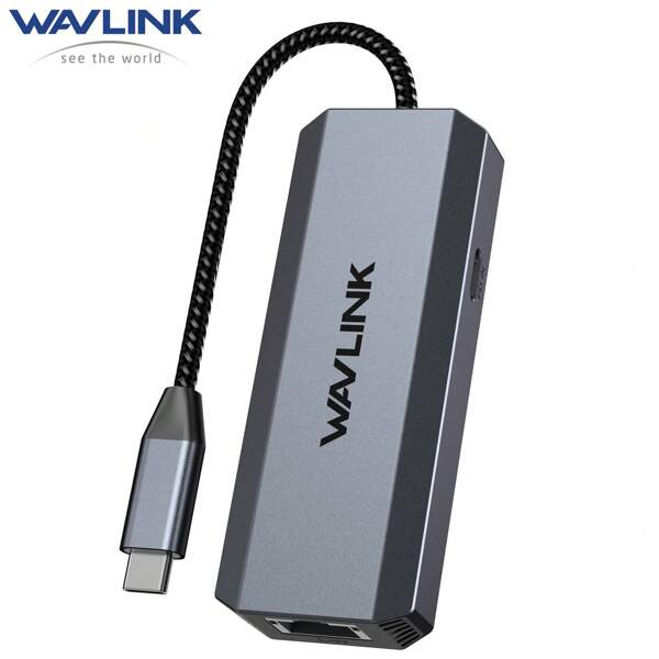 USB C zu Ethernet Adapter 5Gbps Unterstützung 95W PD, treiberfreier RJ45 Gigabit LAN Ethernet Netzwerk Adapter für Laptops, Computer, Thunderbolt 5/4/3 kompatibel, für Pro/Air, iPad Pro