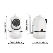 1 pezzo/2 pezzi Telecamera di sorveglianza intelligente HD 1080P, telecamera senza fili WIFI 2.4G, monitor intelligente per bambini con rilevamento automatico, accesso remoto da dispositivo mobile, audio bidirezionale, visione notturna a infrarossi, adatto per casa, bambini, anziani e animali domestici, alimentato tramite USB