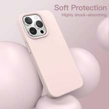 泡泡糖般保护！丝滑液体保护壳 – 超大摄像头孔 & 柔软回弹技术，兼容 ，防水防震防摔防刮花 - 粉色 - 查看 3
