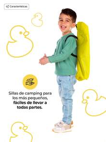 Sillas Plegables Para Camping Infantiles - Amarillo - Ver 5