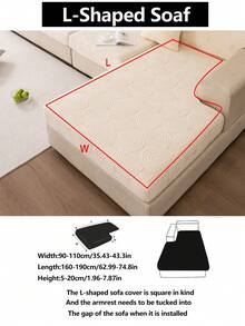 1入組彈性加厚沙發墊套現代簡約全包沙發套防塵&耐用四季座位覆蓋 - 米色 - 查看 19