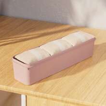 1pc Multifunctional Large Capacity Plastic Sock Storage Box, Convenient And Practical, Simple Style, Rectangular Shape, Solid Color Details, Suitable For Organizing Clothes, Socks And Other Small Items, Drawer Type Storage Basket, Applicable For Daily Home Clothes Organization