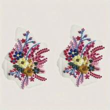 20/10/5/2pcs Vivid Multicolor 3D Floral Embroidered Patches - DIY For Clothing, Bags, Shoes, Weddings, Jeans Etc. - Sewing Style, Wedding Embroidery | Vibrant Embroidery | Fine Stitching, Embroidery Supplies