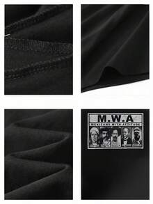 1pcs Mexican Revolution Printed Men's Tank Tops Classic Casual Men's Undershirts 100% Pure Cotton Ideal Choice For Summer & Daily Wear - Black - View 4